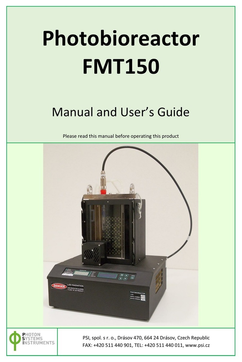 Photon Systems Instruments FMT150 Manual and user guide Photon Systems Instruments FMT150 Manual and user guide