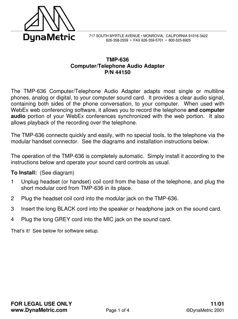 DynaMetric TMP-636 manual DynaMetric TMP-636 manual
