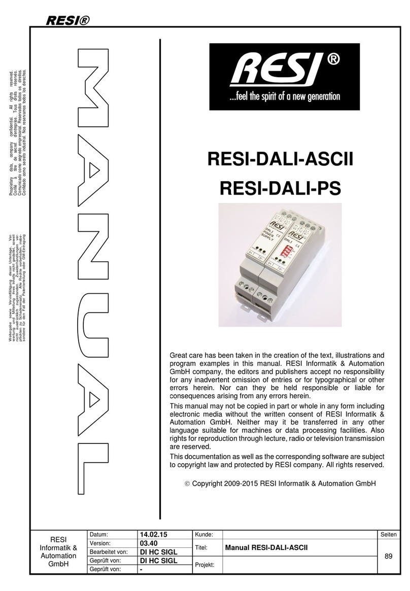 Resi RESI-DALI-ASCII User manual