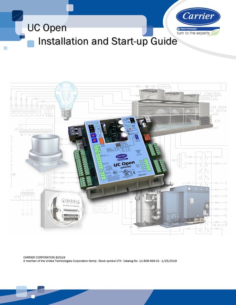 Carrier UC Open Installation and startup guide