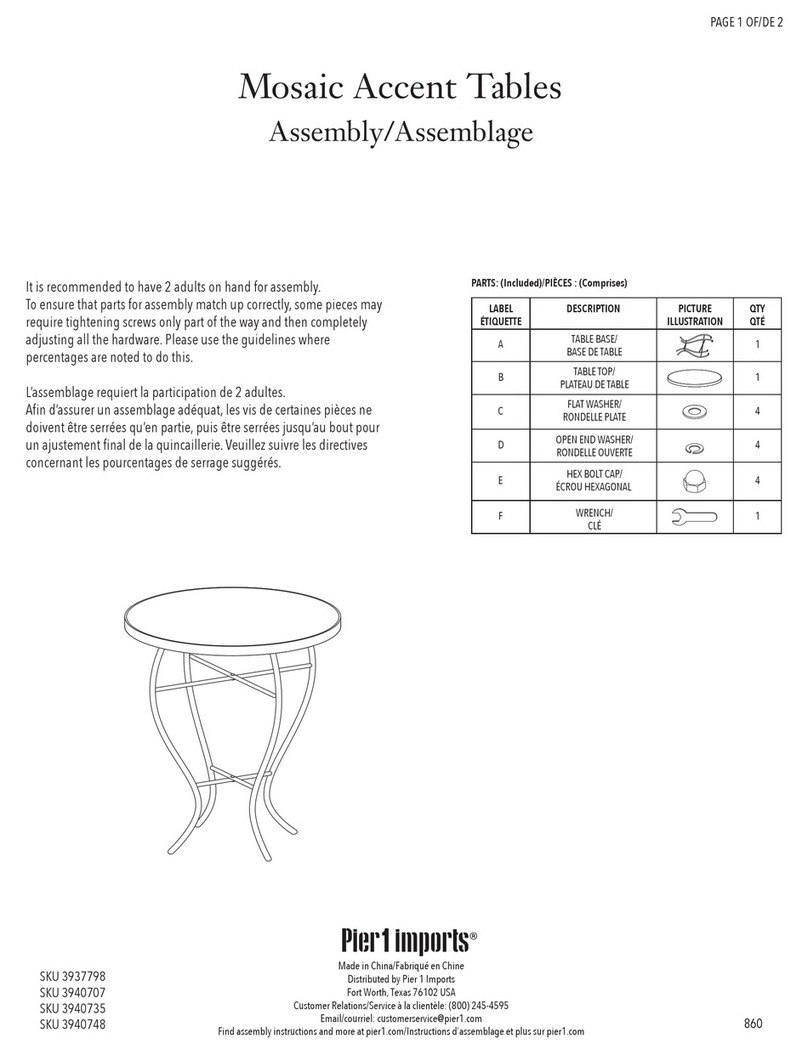 Pier 1 Imports 3937798 User manual