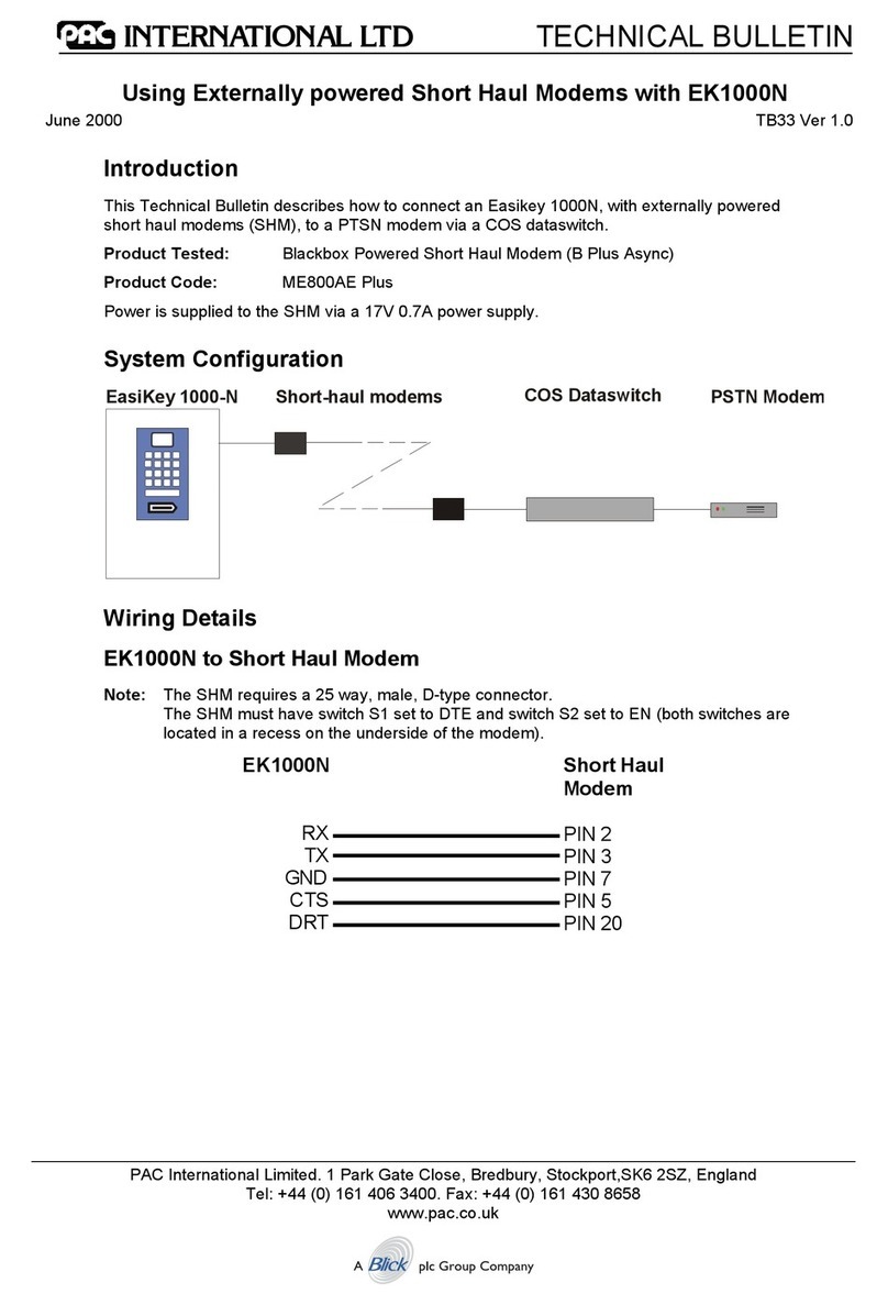 PAC ME800AE Plus Technical bulletin