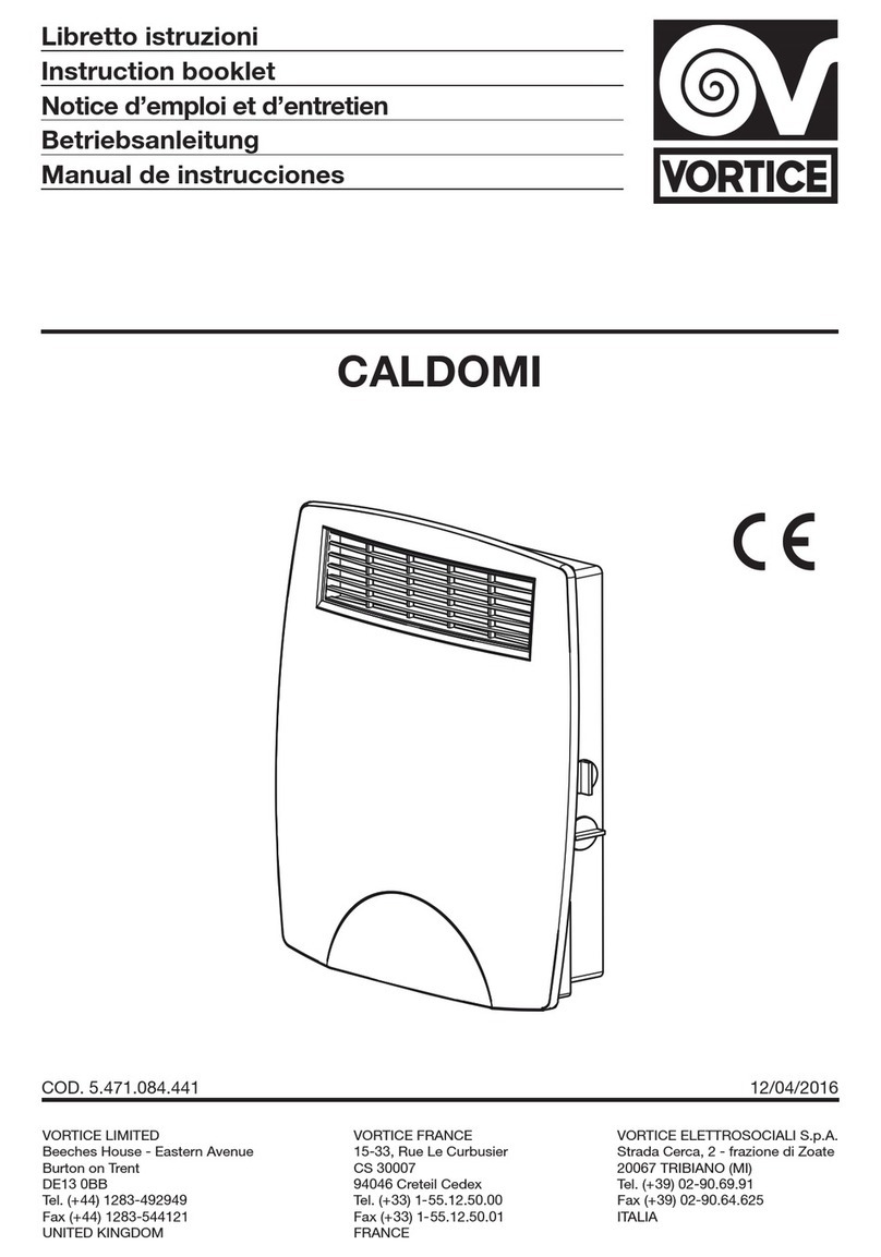 Vortice Caldomi User manual