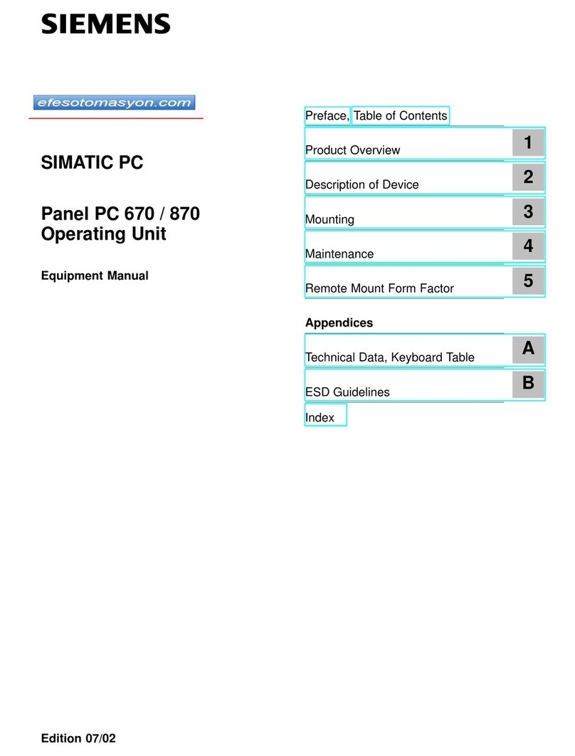 Siemens Panel PC 670 Technical Document