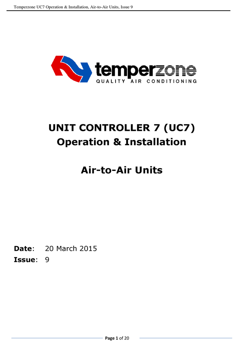 TemperZone UNIT CONTROLLER 7 User manual