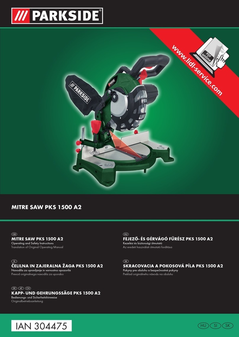 Parkside PKS 1500 A2 Operating and safety instructions