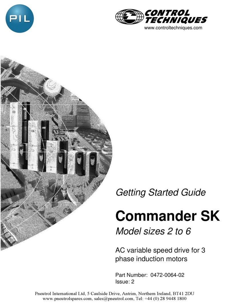 Control Techniques Commander SK2202 Getting started guide