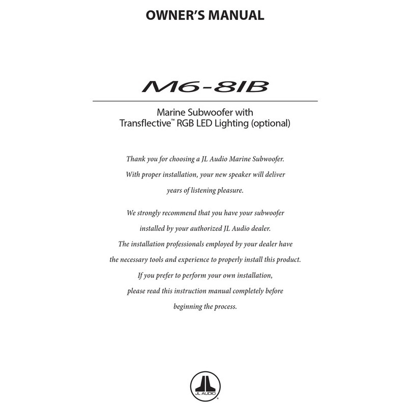 JL Audio M6-8IB User manual