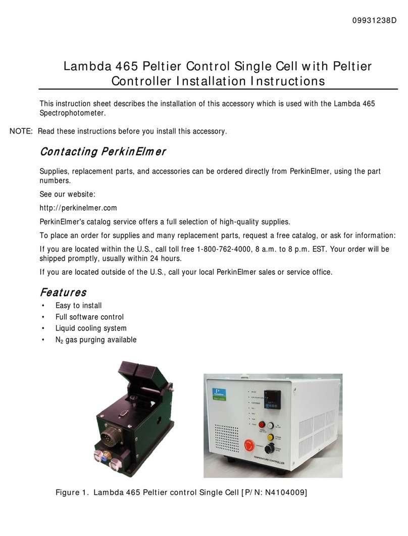 PerkinElmer Lambda 465 installation instructions
