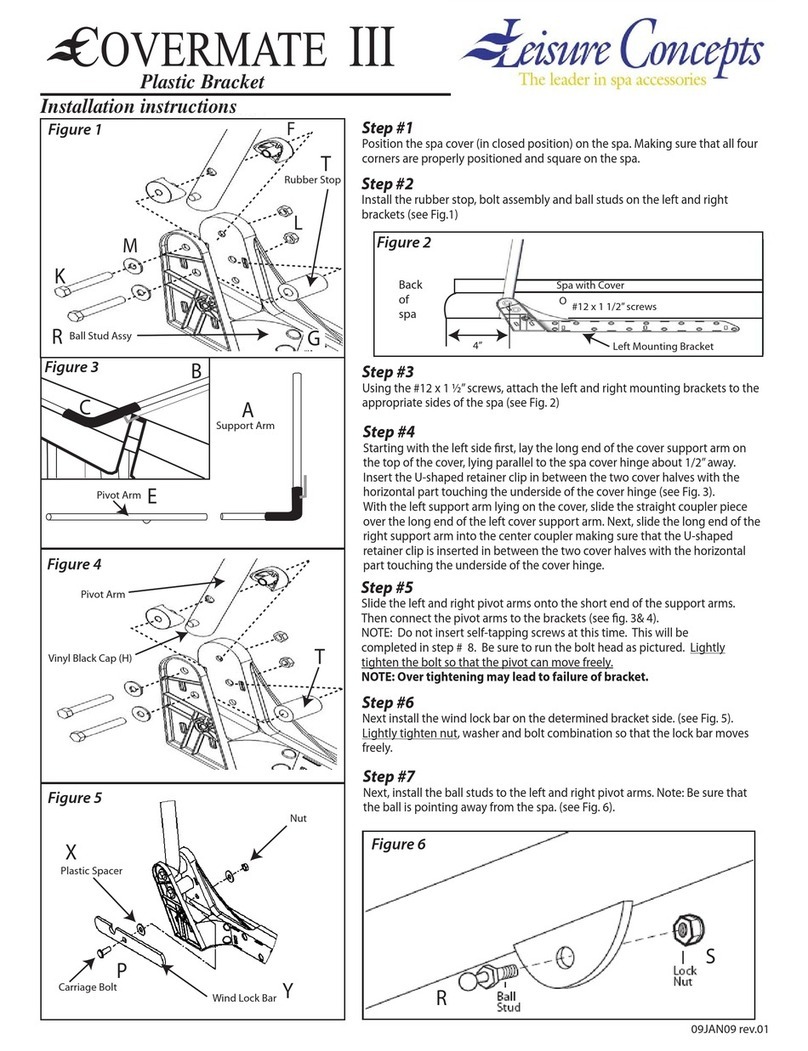 Leisure Concepts Covermate III installation instructions