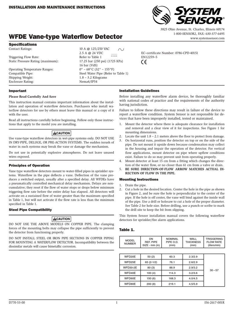System Sensor WFDE Series User manual
