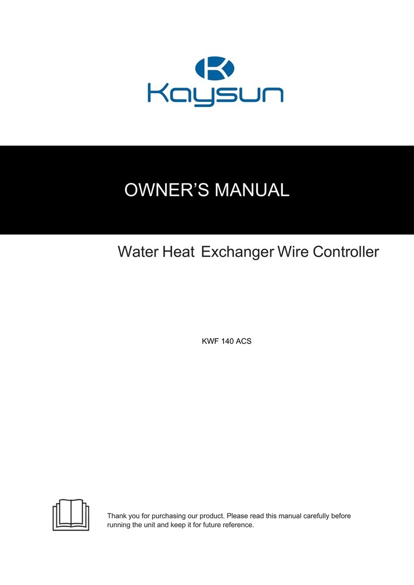 Frigicoll Kaysun KWF 140 ACS owner's manual