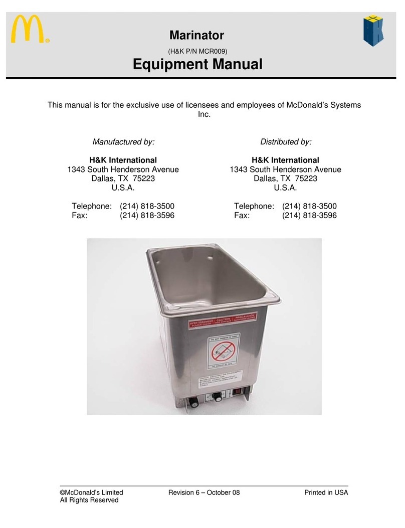 H&K MCR009 Equipment manual
