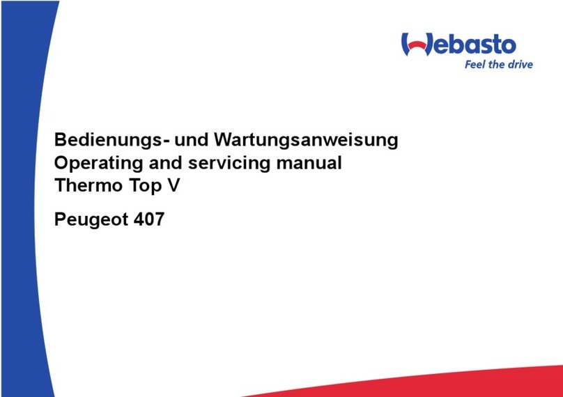 Webasto Thermo Top V Operating and servicing manual