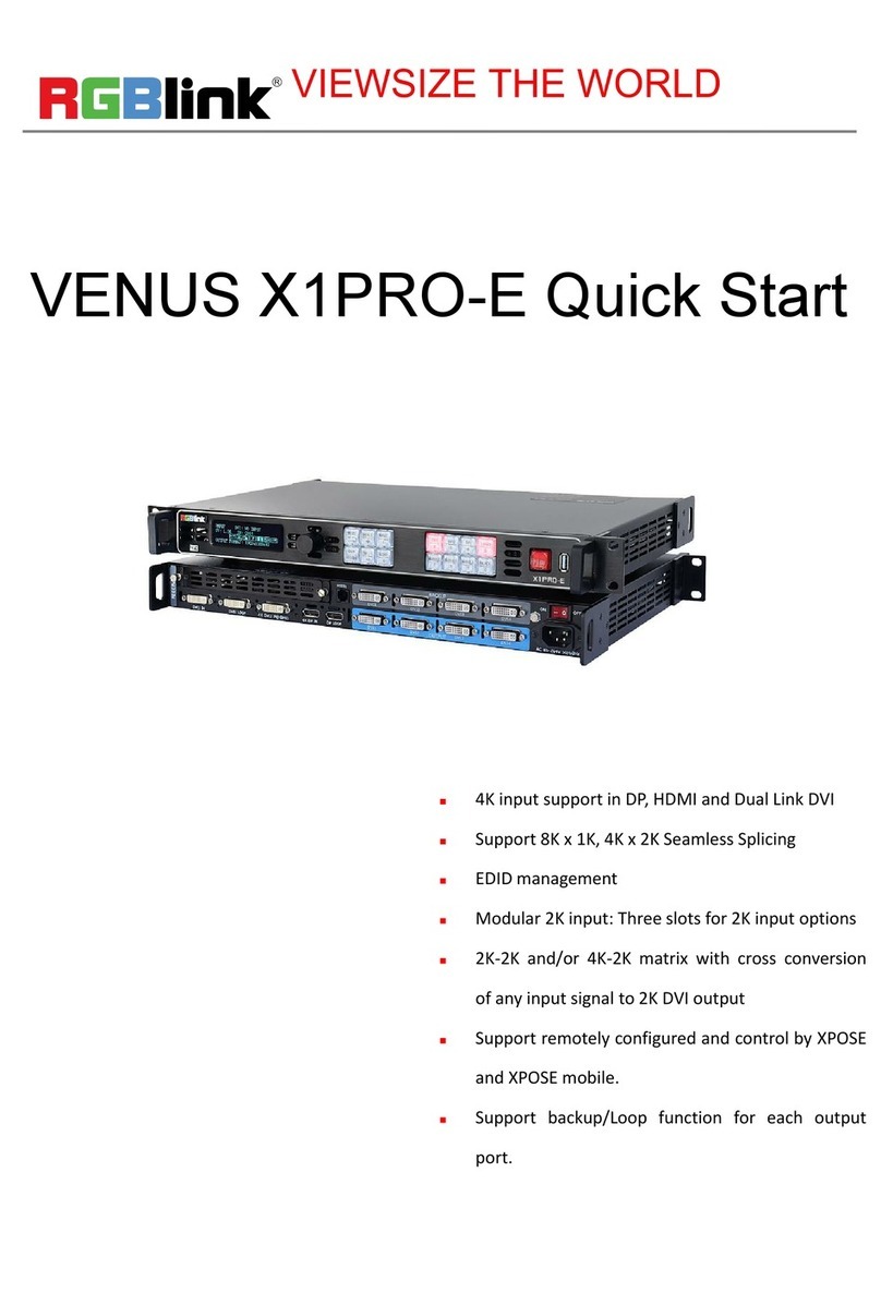RGBlink VENUS X1PRO-E User manual RGBlink VENUS X1PRO-E User manual