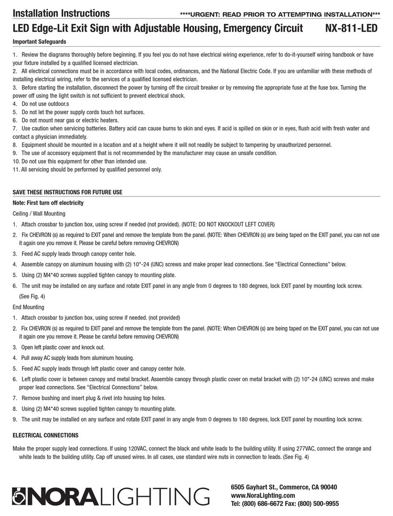 Nora Lighting NX-811-LED User manual