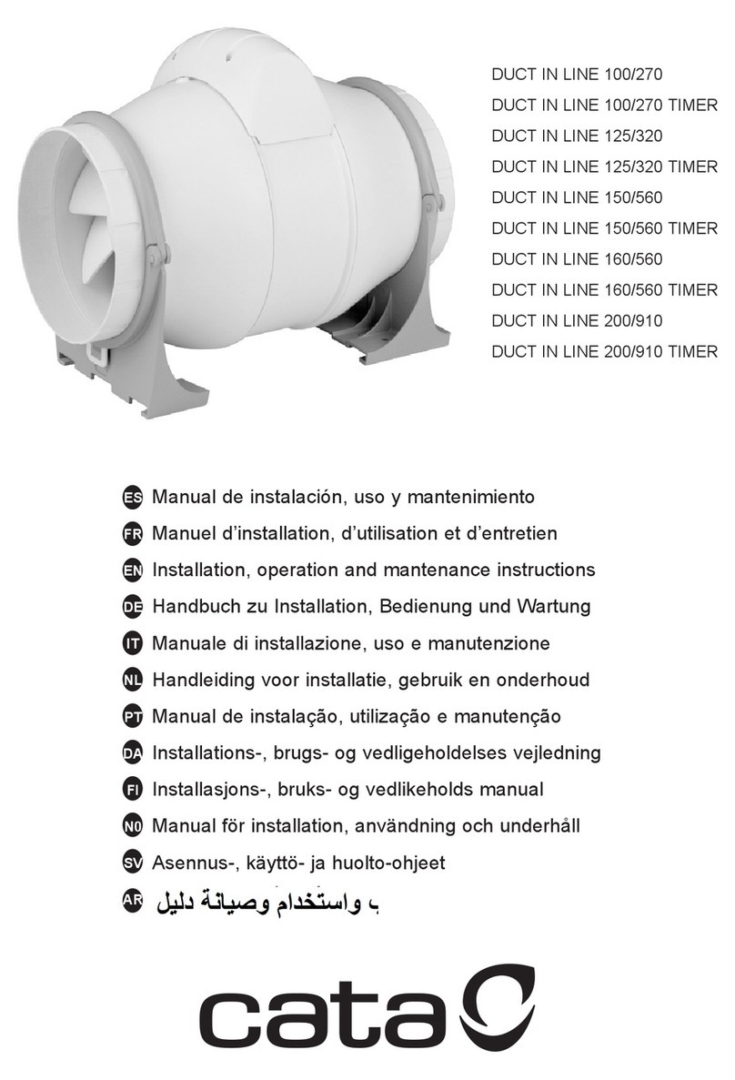 Cata DUCT IN LINE 100/270 TIMER Manual