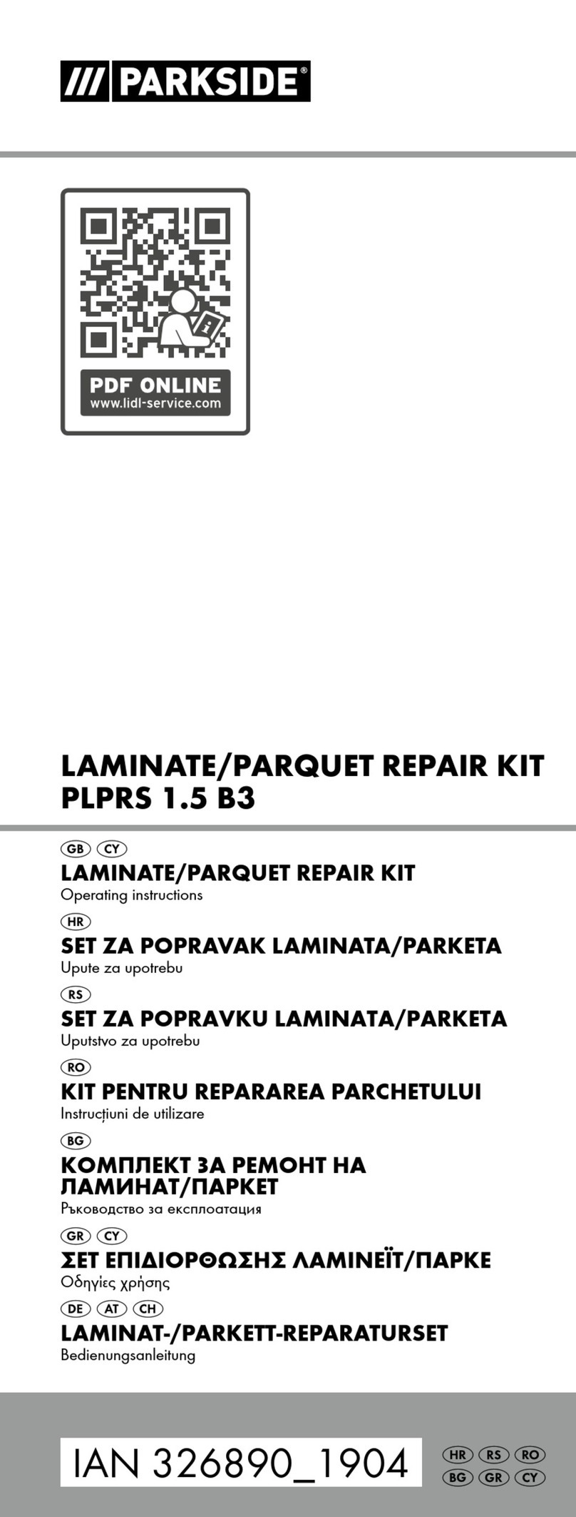 Parkside PLPRS 1.5 B3 User manual