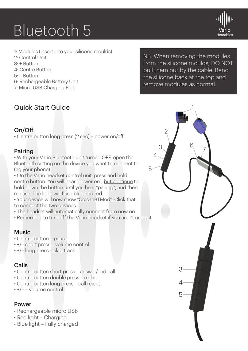 Vario Hearables Bluetooth 5 quick start guide