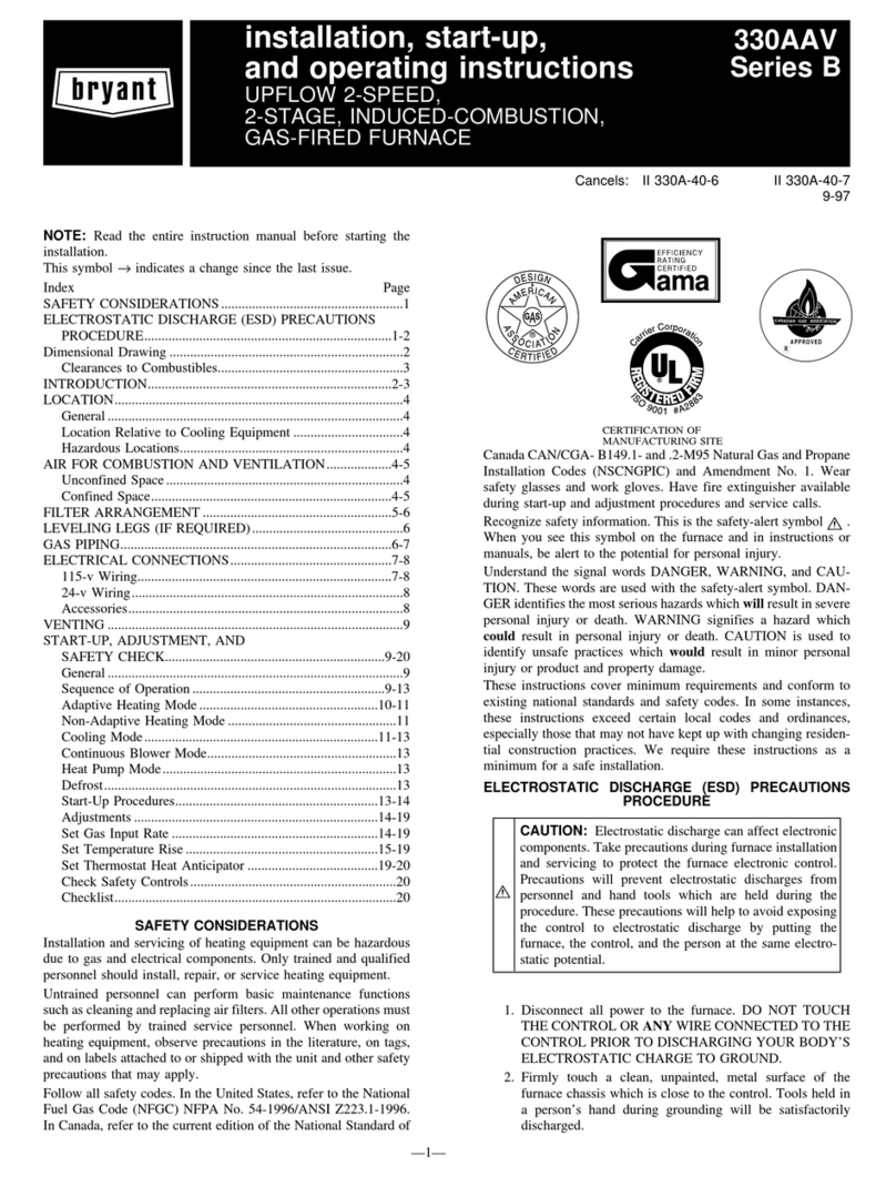 Bryant 330AAV B Series Instructions and recipes