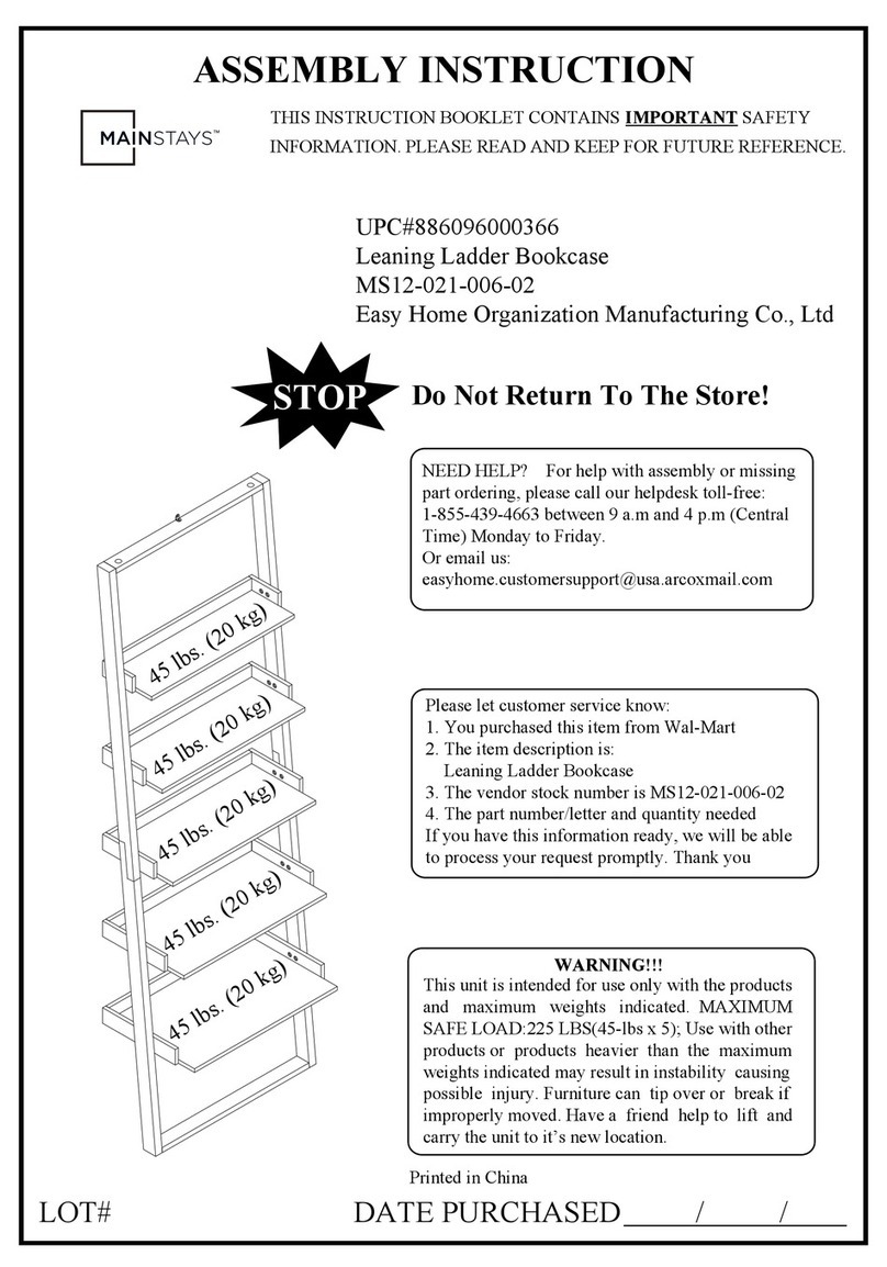 Easy@Home MAINSTAYS Assembly instruction
