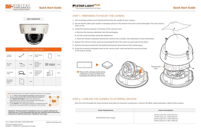 Digital Watchdog Star-Light Plus DWC-V6563WTIR User manual Digital Watchdog Star-Light Plus DWC-V6563WTIR User manual