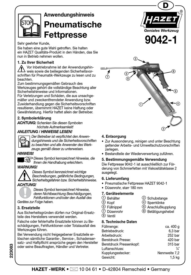 Hazet 9042-1 Installation and operating instructions