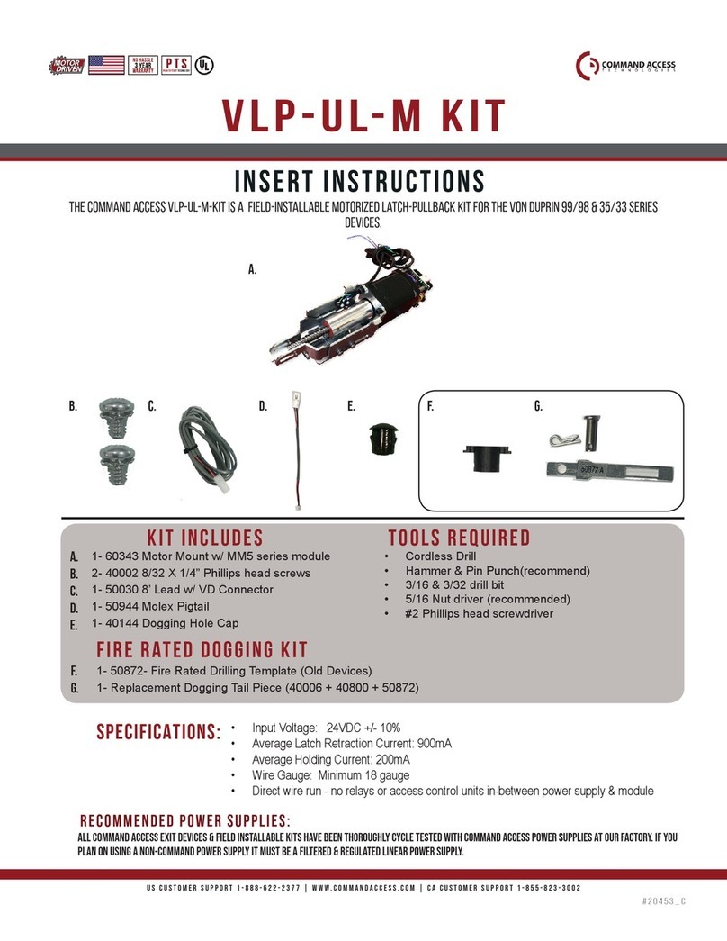 Command access VLP-UL-M KIT Insert Instructions