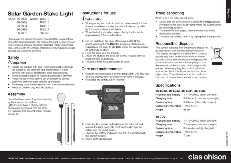 Clas Ohlson TN8013 User manual