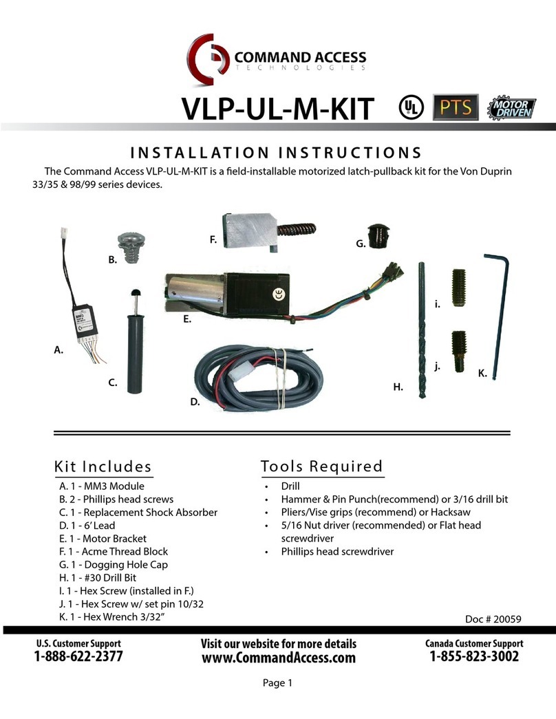 Command access VLP-UL-M-KIT installation instructions