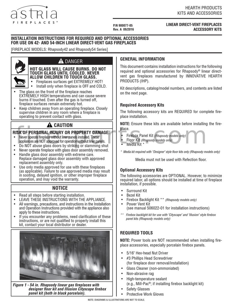 Astria Fireplaces Rhapsody42 Series installation instructions
