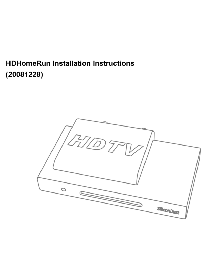 SiliconDust HDHomeRun User manual