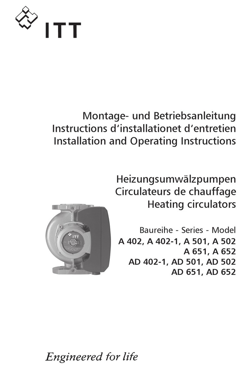 ITT A 402-1 Series Installation and operating instructions
