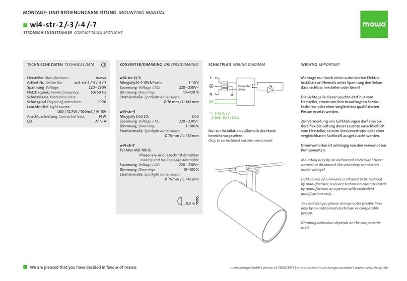 mawa wi4-str-2 Mounting manual