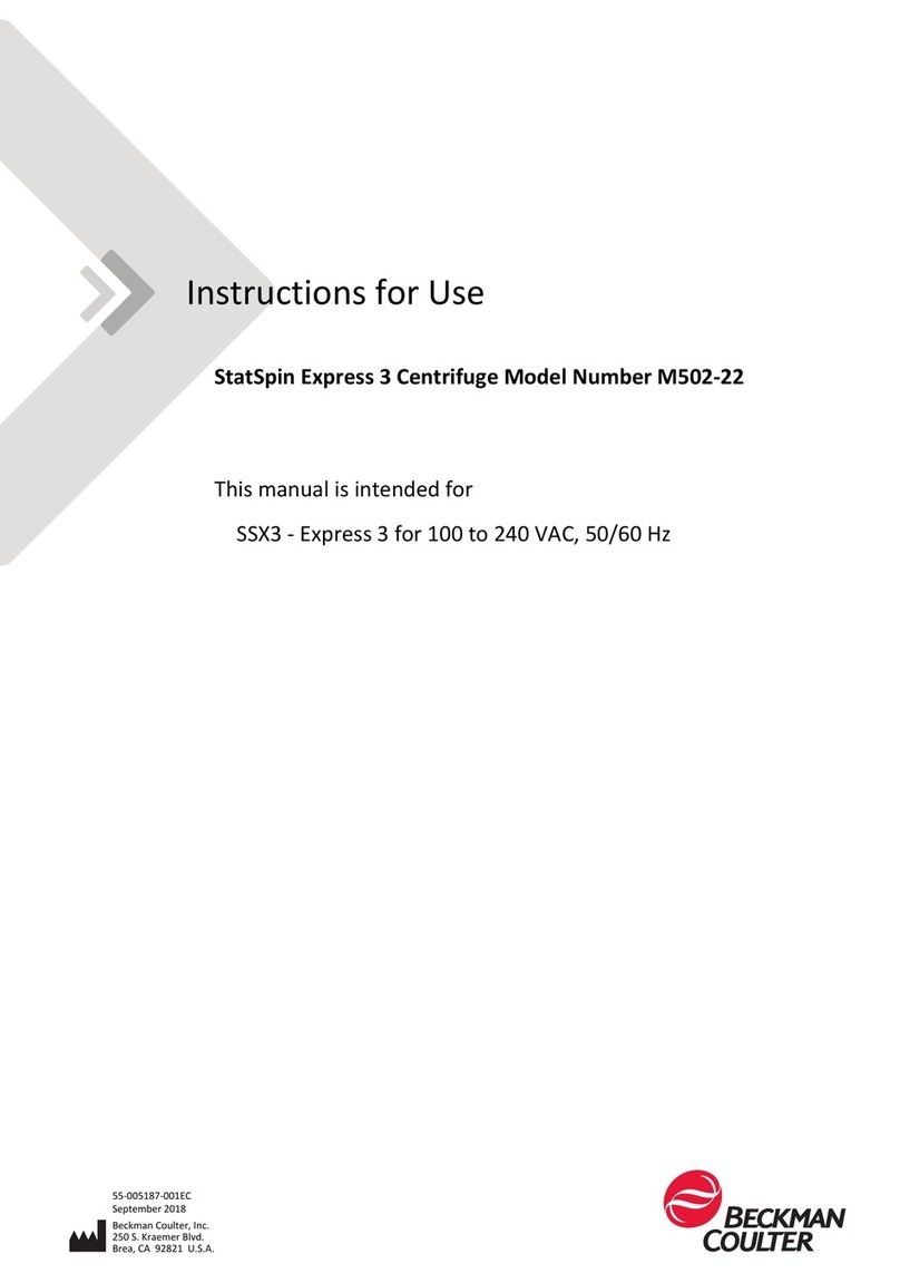 Beckman Coulter StatSpin Express 3 User manual Beckman Coulter StatSpin Express 3 User manual