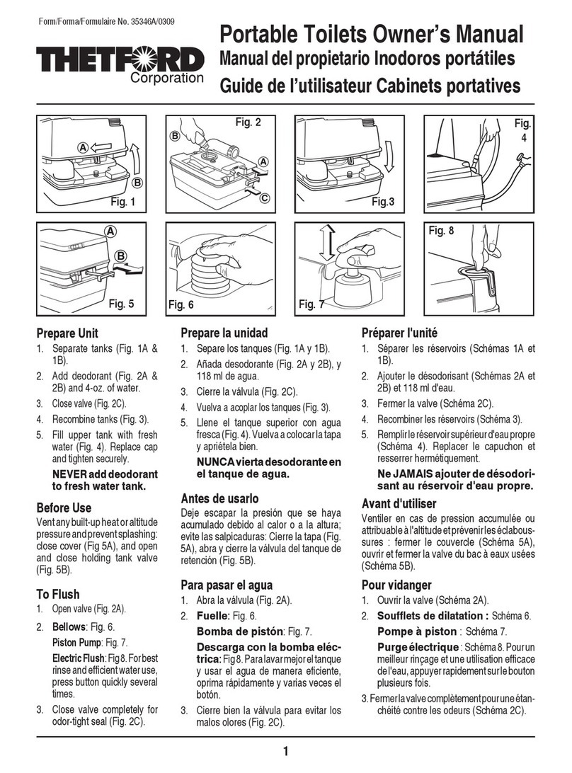 Thetford 345346A User manual Thetford 345346A User manual