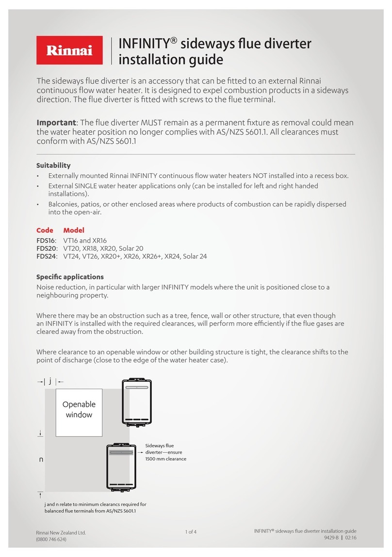 Rinnai Infinity XR16 User manual