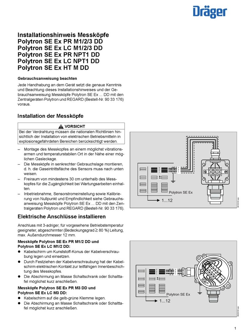 Dräger Polytron SE Ex PR M2 DD installation instructions