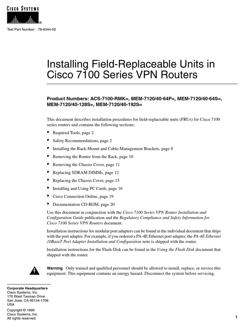 Cisco ACS-7100-RMK Installing manual