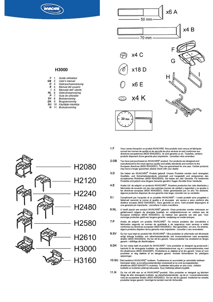 Invacare H3000 User manual