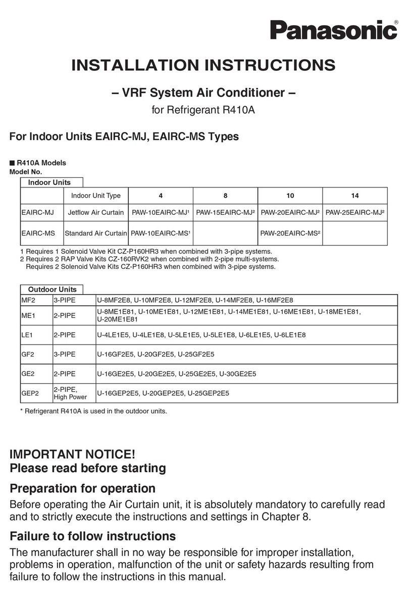 Panasonic EAIRC-MJ Series User manual Panasonic EAIRC-MJ Series User manual