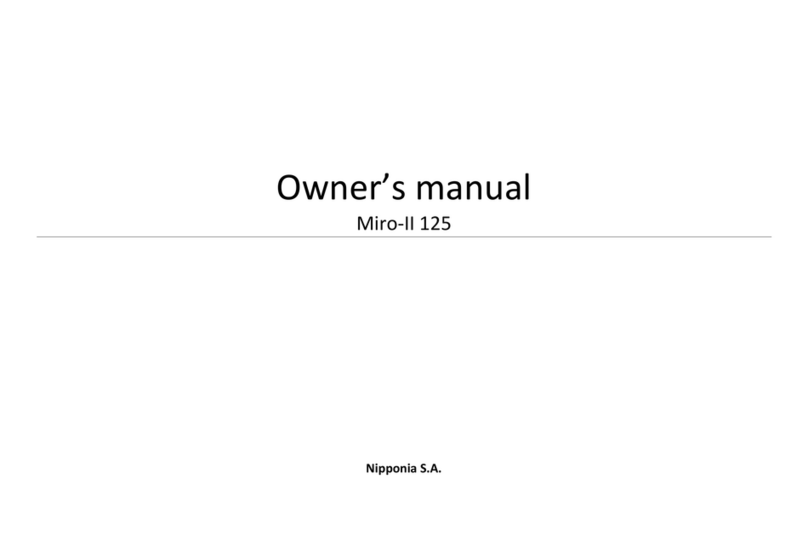 Nipponia Miro-II 125 Euro IV owner's manual