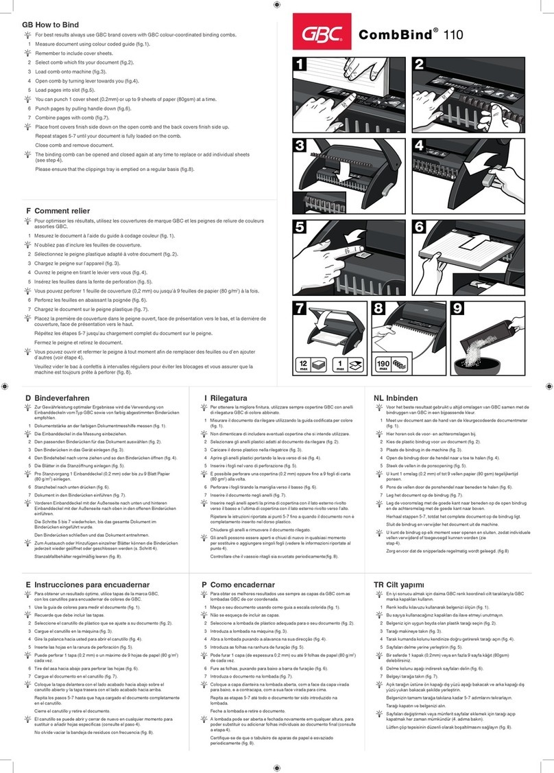 GBC CombBind 110 User manual