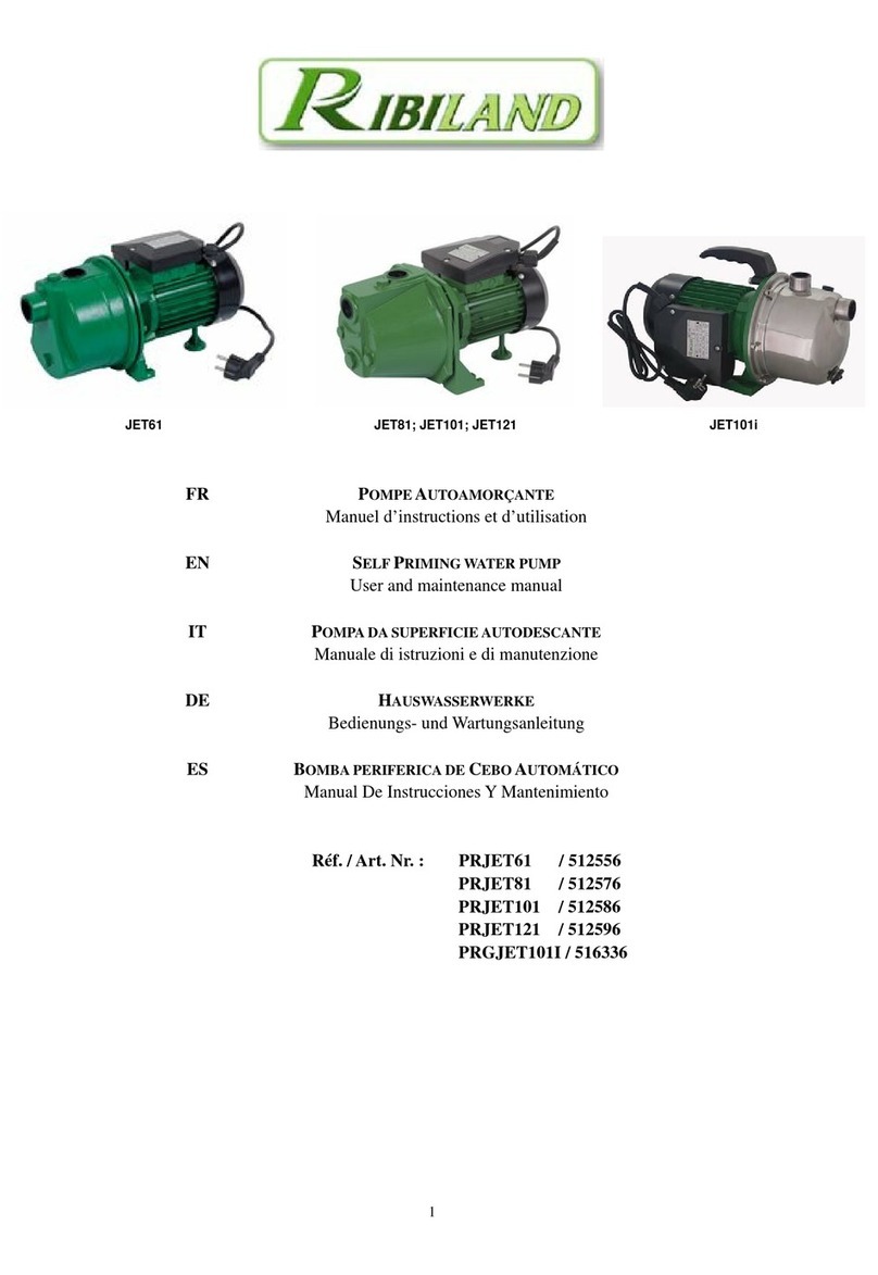 Ribiland JET61 User and maintenance manual Ribiland JET61 User and maintenance manual
