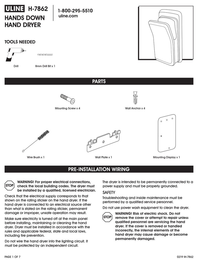 U-Line H-7862 manual
