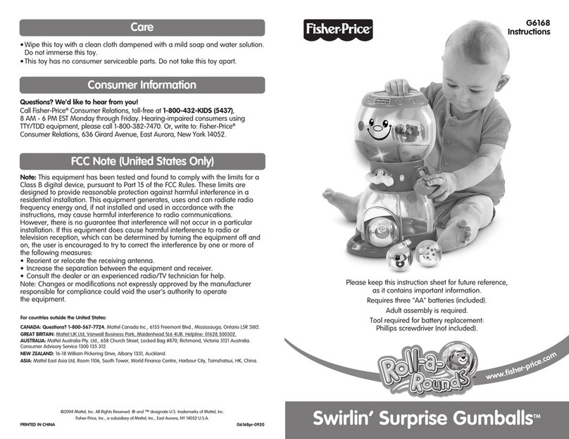 Fisher-Price Roll-A-Rounds Swirlin' Surprise Gumballs instructions