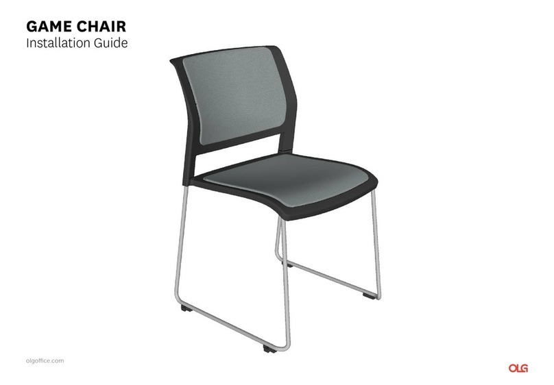 OLG Game Sled Chair with Upholstered Seat and... installation guide
