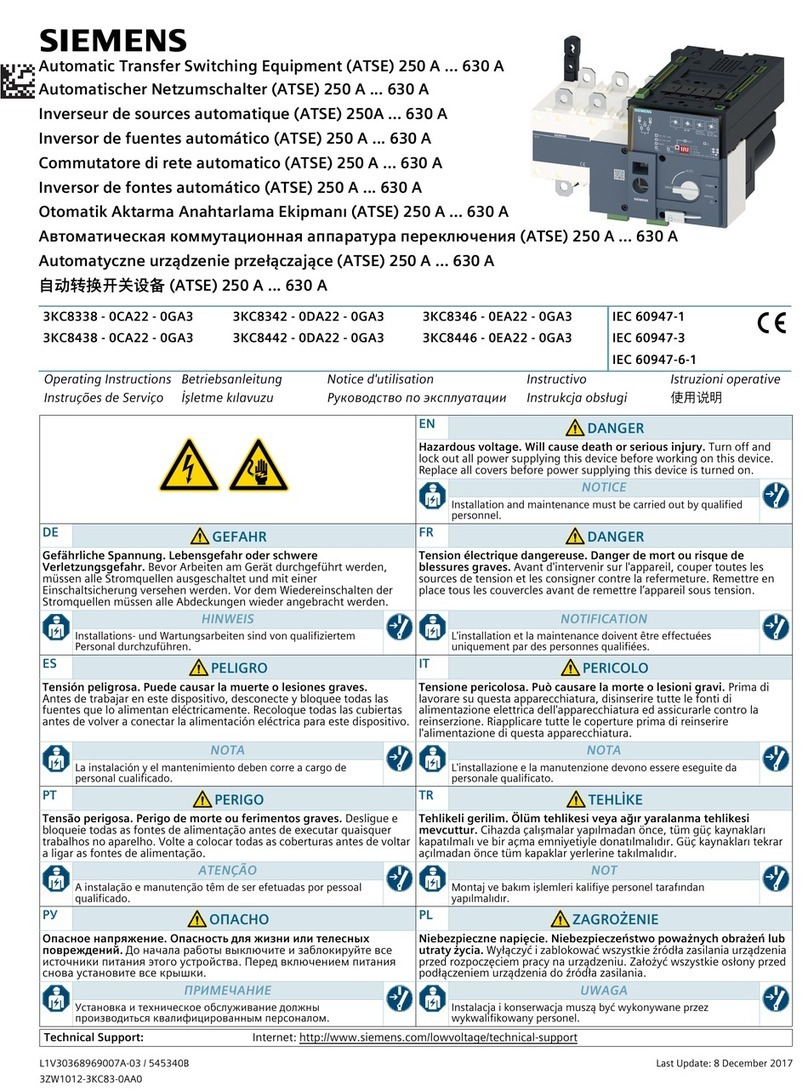 Siemens 3KC8338-0CA22-0GA3 User manual