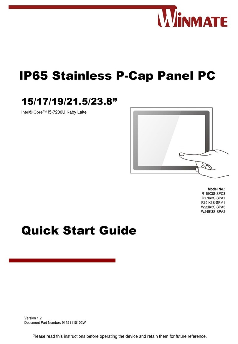 Winmate R15IK3S-SPC3 quick start guide