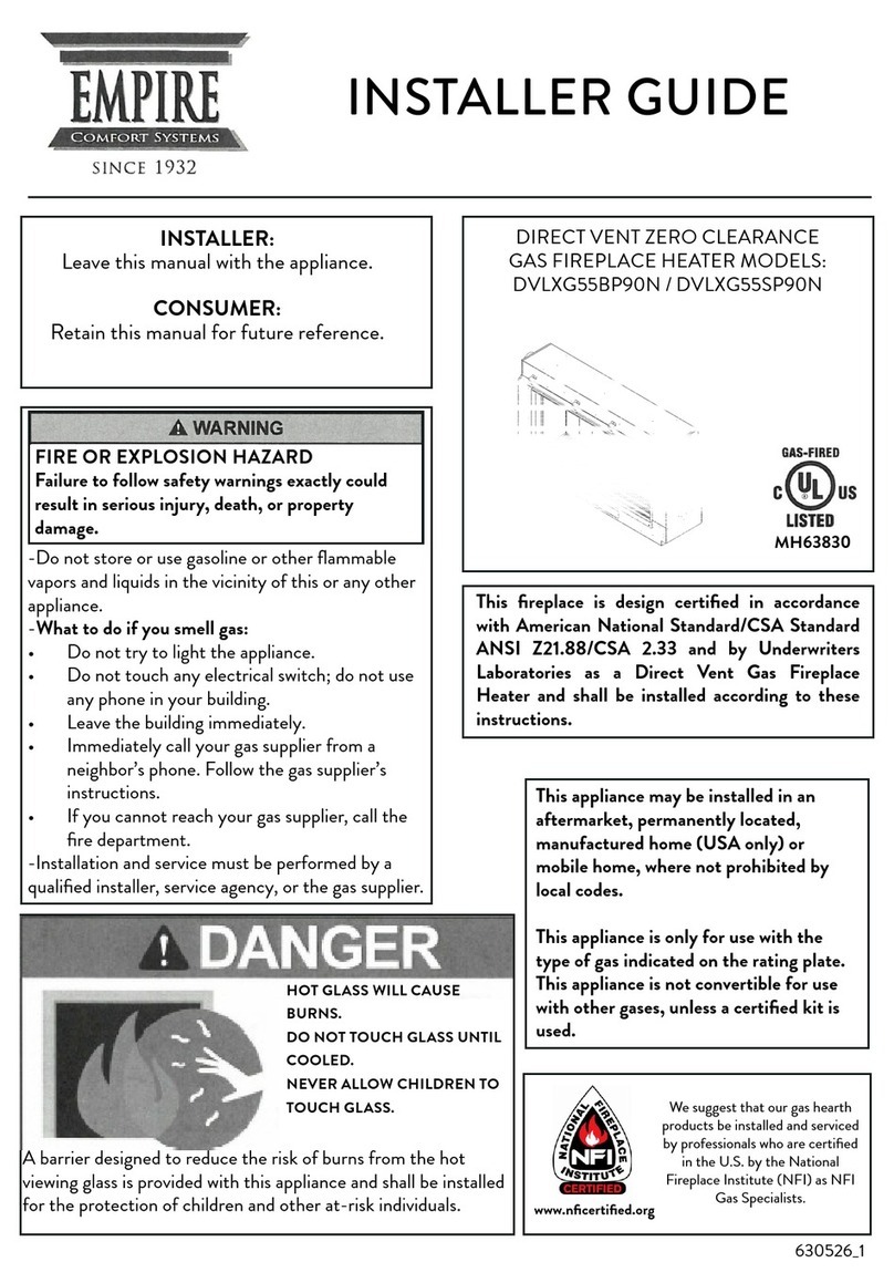 Empire Comfort Systems DVLXG55BP90N Installer's guide Empire Comfort Systems DVLXG55BP90N Installer's guide